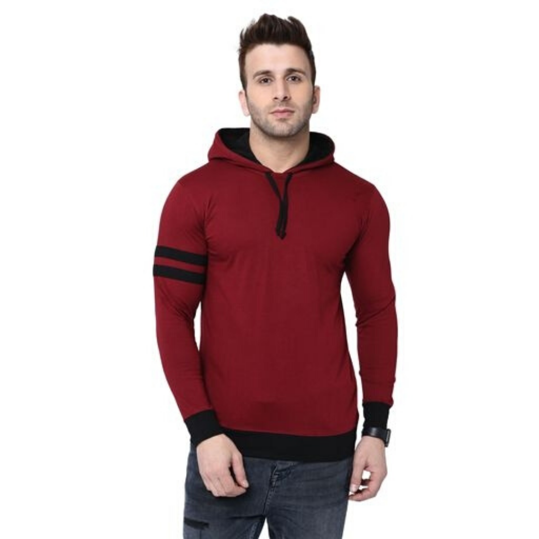 Fit Solid Hooded T-Shirt